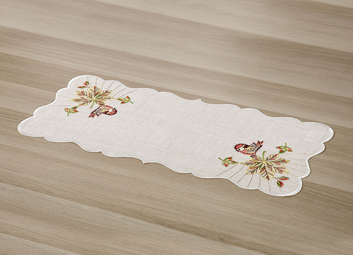 Heimtextilien - Hochwertige Tisch- und Raumdekoration in Leinenoptik, in Größe 125 (Deckchen, 26x26 cm) bis 404 (Kissenbezug, 40x40 cm), in Farbe NATUR-BUNT Ansicht 2