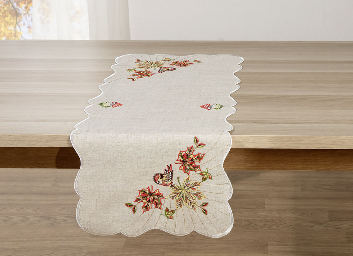 Heimtextilien - Hochwertige Tisch- und Raumdekoration in Leinenoptik, in Größe 125 (Deckchen, 26x26 cm) bis 404 (Kissenbezug, 40x40 cm), in Farbe NATUR-BUNT Ansicht 3