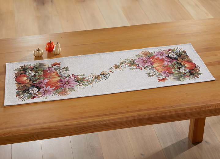 Heimtextilien - Herbstliche Tisch- und Raumdekoration, in Größe 100 (2 Platzsets, 36x 45 cm) bis 404 (Kissenbezug, 45x 45 cm), in Farbe BUNT Ansicht 4