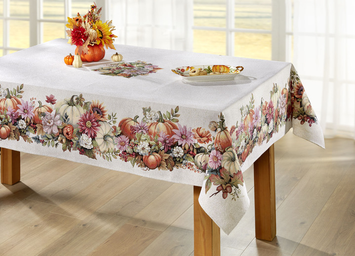 Heimtextilien - Herbstliche Tisch- und Raumdekoration, in Größe 100 (2 Platzsets, 36x 45 cm) bis 404 (Kissenbezug, 45x 45 cm), in Farbe BUNT Ansicht 3