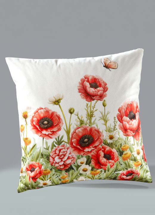 Heimtextilien - Tisch- und Raumdekoration mit Mohnblumen-Motiv, in Größe 102 (Läufer, 40x 90 cm) bis 404 (Kissenbezug, 40x 40 cm), in Farbe MULTICOLOR Ansicht 6