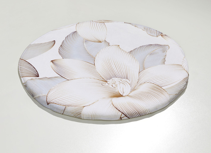 Badgarnituren - Traumhaft weiche Badgarnitur mit Bandeinfassung, in Größe 100 (Vorleger halbrund, 50x 80 cm) bis 112 (Motiv-WC-Deckelbezug, 47x 50 cm), in Farbe MULTICOLOR Ansicht 5