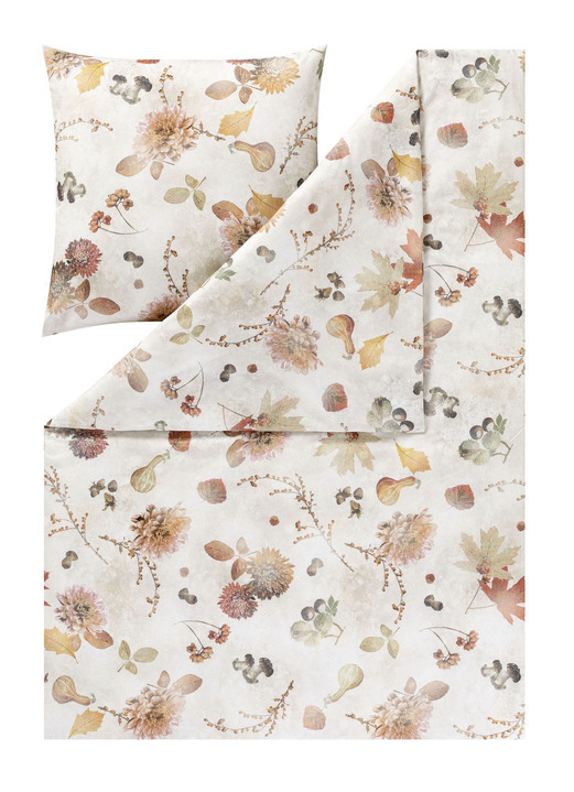 Wohnen - Bettwäsche-Garnitur, in Größe 112 (80x80 cm + 135x200 cm) bis 115 (80x80 cm + 155x220 cm), in Farbe BEIGE Ansicht 2