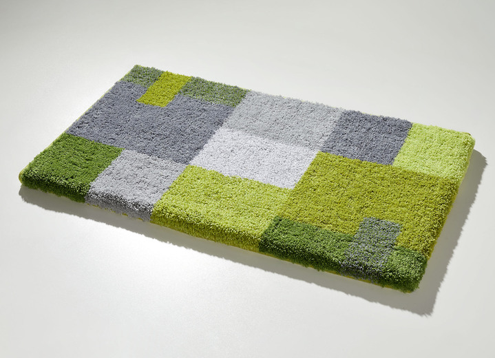 Badgarnituren - Badgarnitur in Supersoft-Qualität, in Größe 100 (Vorleger halbrund, 50x 80 cm) bis 112 (WC-Deckelbezug, 47x 50 cm), in Farbe GRAU-ROT Ansicht 6