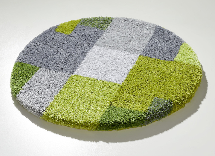 Badgarnituren - Badgarnitur in Supersoft-Qualität, in Größe 100 (Vorleger halbrund, 50x 80 cm) bis 112 (WC-Deckelbezug, 47x 50 cm), in Farbe GRAU-ROT Ansicht 7