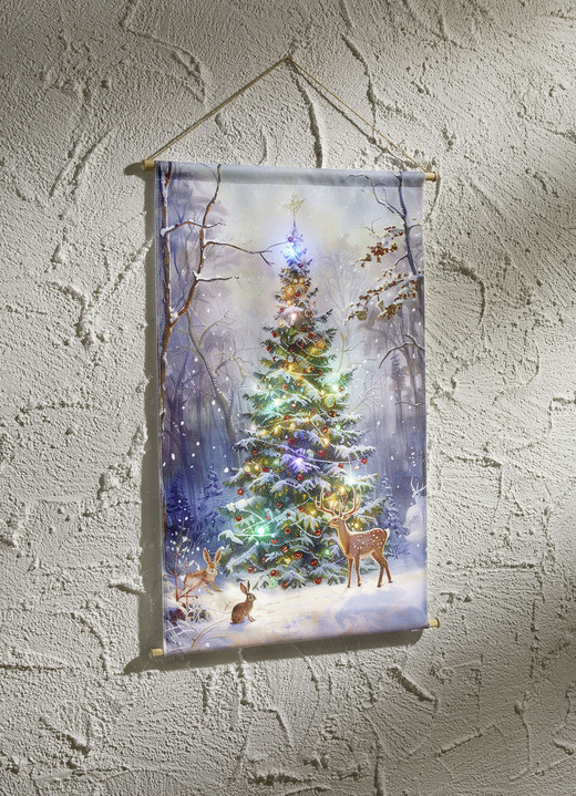 Weihnachtliche Dekorationen - Beleuchtetes Wandbild, in Farbe BUNT