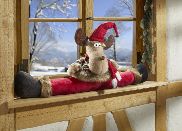 Weihnachtliche Dekorationen - Zugluftrolle, in Farbe ROT-BRAUN Ansicht 1