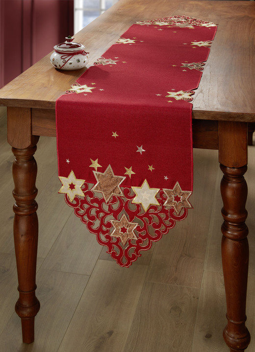 Dekokissen & Hüllen - Tisch- und Raumdekoration Ansicht 10 Dekokissen & Hüllen - Tisch- und Raumdekoration, in Größe 102 (Läufer eckig, 40x 90 cm) bis 404 (Kissenbezug, 40x 40 cm), in Farbe ROT Ansicht 10