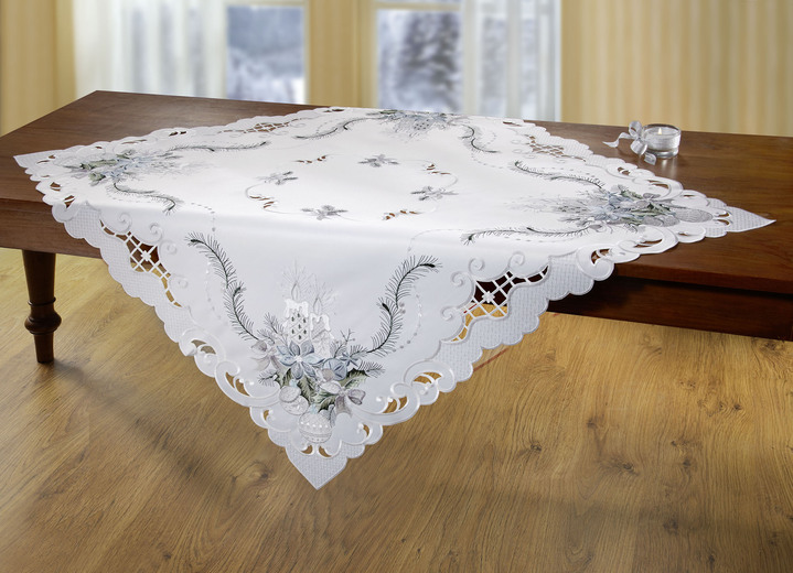Heimtextilien - Bestickte Tisch- und Raumdekoration, in Größe 101 (Deckchen, 35x 50 cm) bis 404 (Kissenbezug, 40x 40 cm), in Farbe SEKT-GRAU Ansicht 6