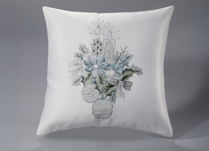 Heimtextilien - Bestickte Tisch- und Raumdekoration, in Größe 101 (Deckchen, 35x 50 cm) bis 404 (Kissenbezug, 40x 40 cm), in Farbe SEKT-GRAU Ansicht 9