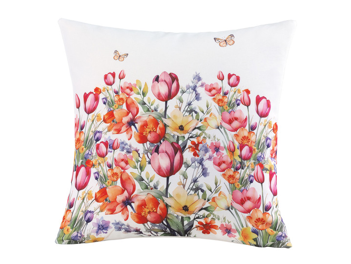 Heimtextilien - Tisch- und Raumdekoration mit Blumenwiesen-Motiv, in Größe 101 (Deckchen, 35x 50 cm) bis 404 (Kissenbezug, 40x 40 cm), in Farbe WEISS-BUNT Ansicht 5