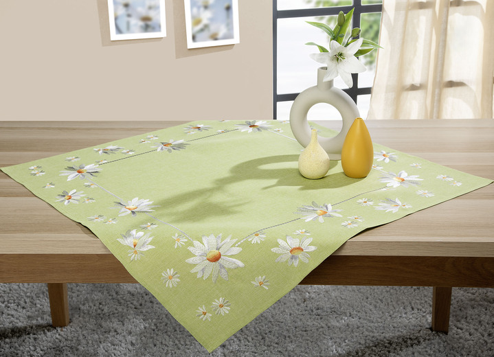 Heimtextilien - Tisch- und Raumdekoration in Leinenoptik, in Größe 101 (Läufer, 35x 70 cm) bis 404 (Kissenbezug, 40x 40 cm), in Farbe GRAU Ansicht 4