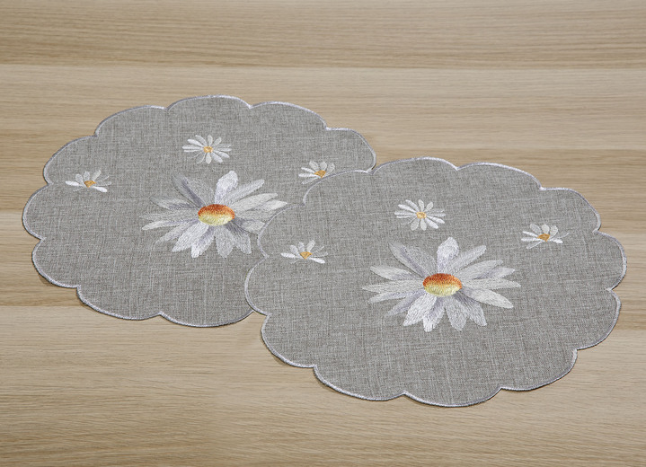 Heimtextilien - Tisch- und Raumdekoration in Leinenoptik, in Größe 101 (Läufer, 35x 70 cm) bis 404 (Kissenbezug, 40x 40 cm), in Farbe GRAU Ansicht 17