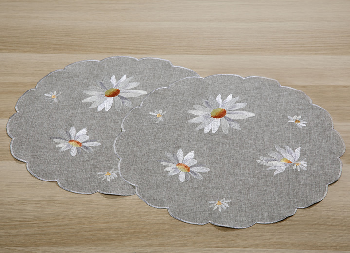 Heimtextilien - Tisch- und Raumdekoration in Leinenoptik, in Größe 101 (Läufer, 35x 70 cm) bis 404 (Kissenbezug, 40x 40 cm), in Farbe GRAU Ansicht 18