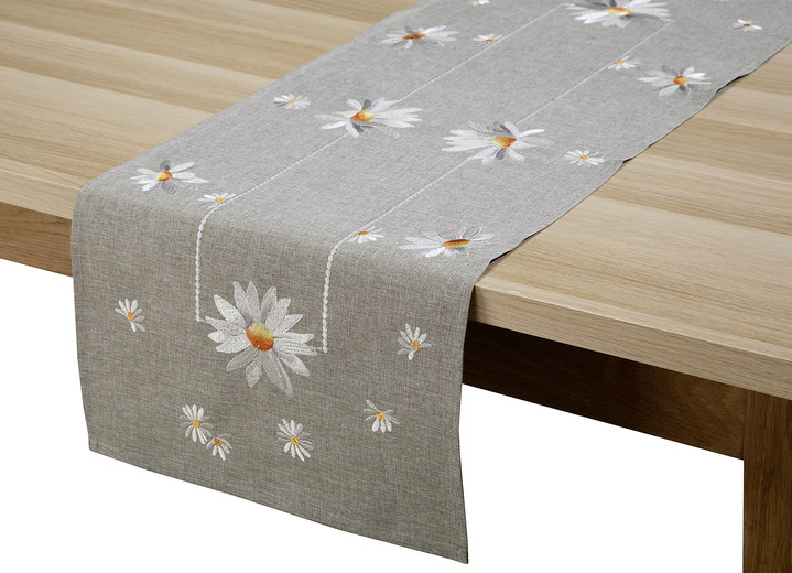 Heimtextilien - Tisch- und Raumdekoration in Leinenoptik, in Größe 101 (Läufer, 35x 70 cm) bis 404 (Kissenbezug, 40x 40 cm), in Farbe GRAU Ansicht 12