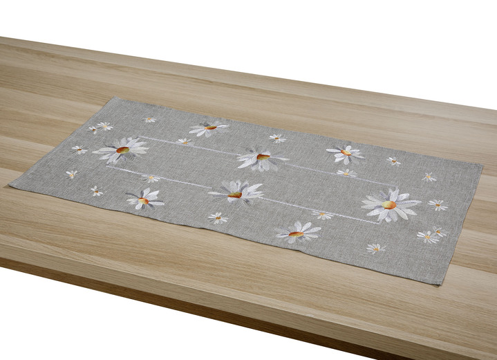 Heimtextilien - Tisch- und Raumdekoration in Leinenoptik, in Größe 101 (Läufer, 35x 70 cm) bis 404 (Kissenbezug, 40x 40 cm), in Farbe GRAU Ansicht 13