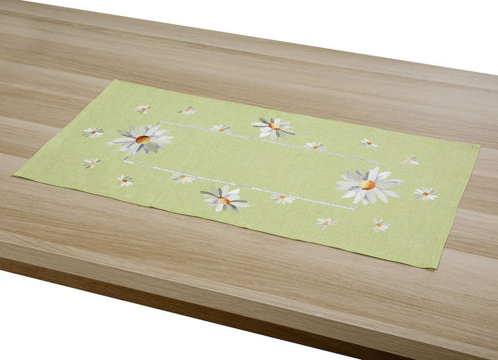 Heimtextilien - Tisch- und Raumdekoration in Leinenoptik, in Größe 101 (Läufer, 35x 70 cm) bis 404 (Kissenbezug, 40x 40 cm), in Farbe GRAU Ansicht 2