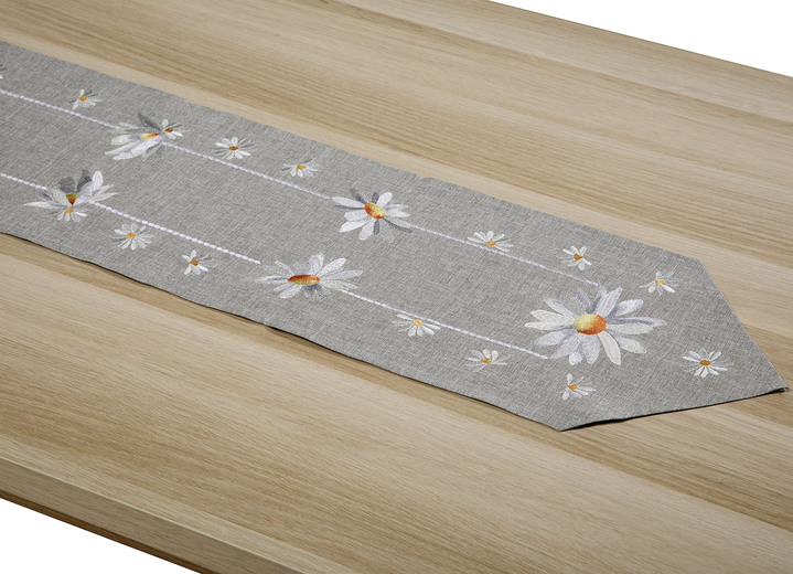 Heimtextilien - Tisch- und Raumdekoration in Leinenoptik, in Größe 101 (Läufer, 35x 70 cm) bis 404 (Kissenbezug, 40x 40 cm), in Farbe GRAU Ansicht 14