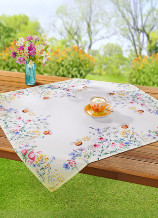 Tisch- und Raumdekoration mit farbenfrohen Bienen- und Blütenmotiven