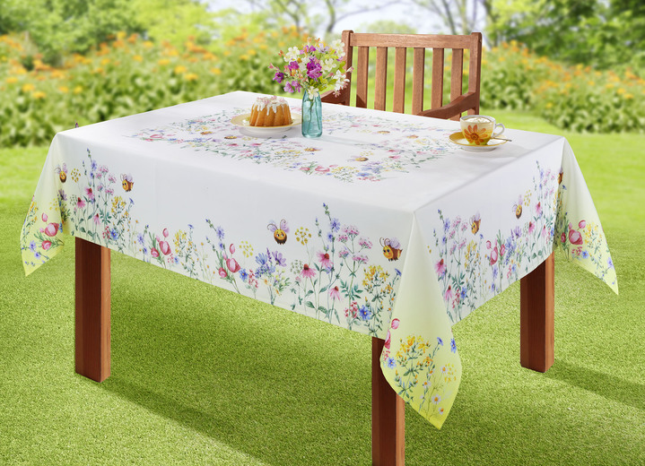 Heimtextilien - Tisch- und Raumdekoration mit farbenfrohen Bienen- und Blütenmotiven, in Größe 101 (Deckchen, 35x 70 cm) bis 200 (Tischdecke rund, ø 150 cm), in Farbe MULTICOLOR Ansicht 6