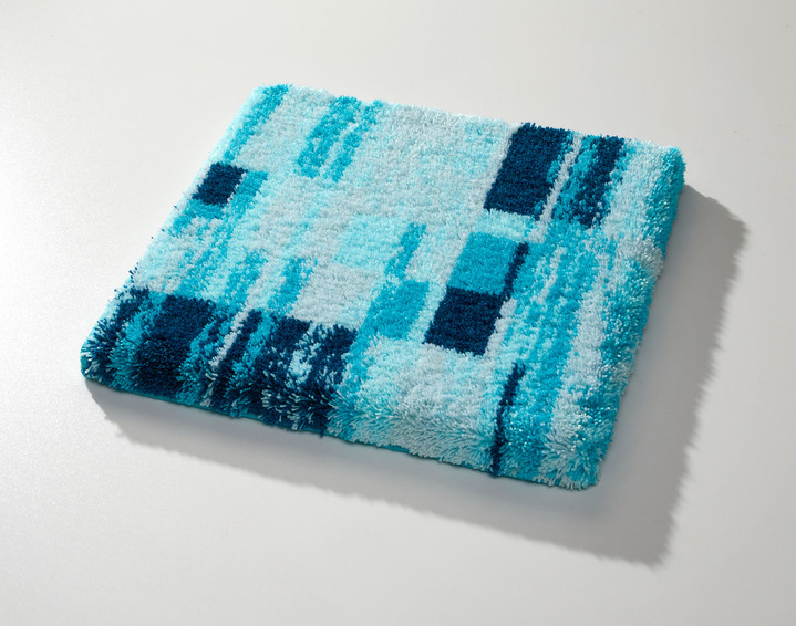 Badgarnituren - Badgarnitur von Grund mit rutschhemmender Rückseite, in Größe 100 (Vorleger halbrund, 50x 80 cm) bis 112 (WC-Deckelbezug, 47x 50 cm), in Farbe TÜRKIS Ansicht 7