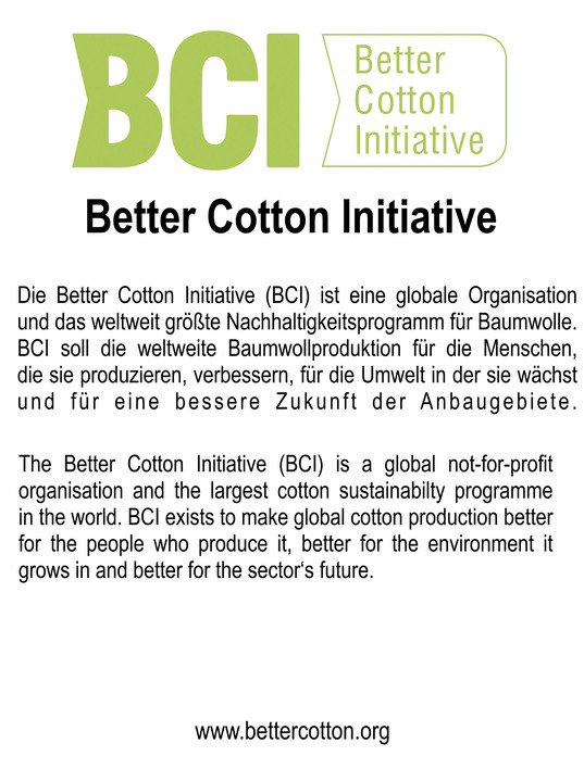 - Shorty mit V-Ausschnitt und Brusttasche / nachhaltiger Baumwollanbau, in Größe 046 bis 060, in Farbe GRÜN-INDIGO Ansicht 2