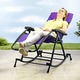 Gartenmöbel - Schaukelstuhl 2in1 – Farbe LILA – Ansicht 2 Gartenmöbel - Schaukelstuhl 2in1, in Farbe BEIGE – Farbe LILA – Ansicht 2