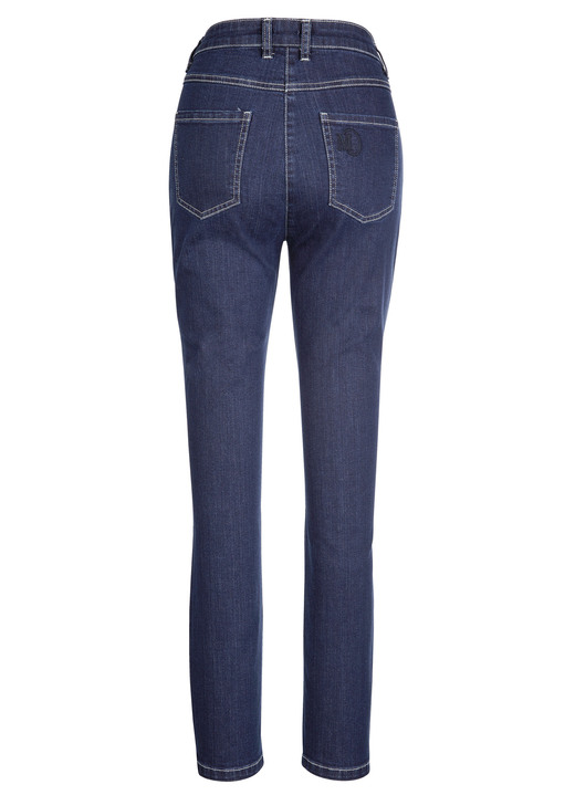 Hosen - Jeans in klassischer 5-Pocket-Form, in Größe 019 bis 052, in Farbe DUNKELBLAU Ansicht 2
