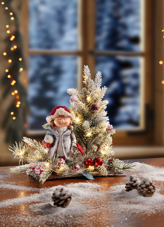 Beleuchtetes Gesteck