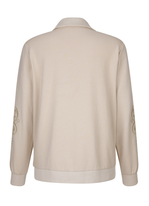 Shirts - Sweatjacke mit seitlichen Eingrifftaschen Ansicht 3 Shirts - Sweatjacke mit seitlichen Eingrifftaschen, in Größe 040 bis 052, in Farbe SAND Ansicht 3