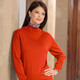 Pullover & Strickmode - Pullover in Feinstrick mit Schurwolle – Farbe ORANGE Pullover & Strickmode - Pullover in Feinstrick mit Schurwolle, in Größe 036 bis 052, in Farbe NATUR