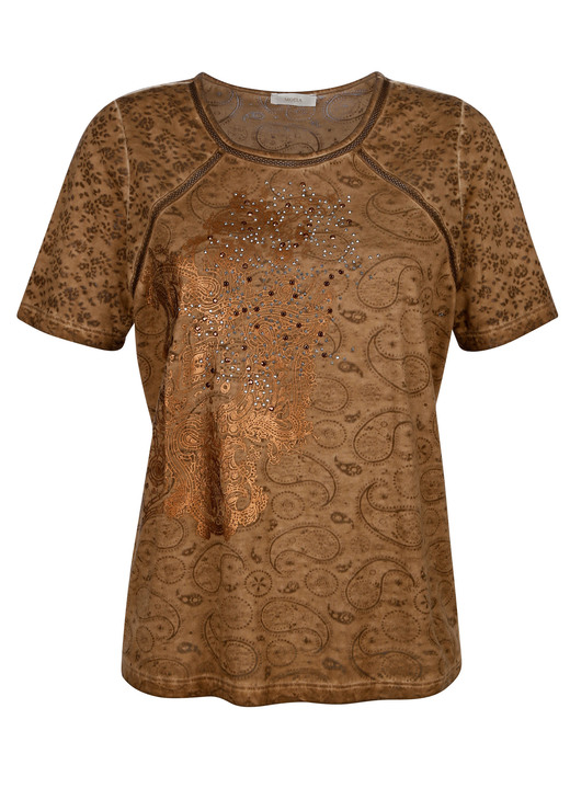 Shirts - Shirt mit Netzeinsätzen, in Größe 038 bis 048, in Farbe BRAUN Ansicht 3