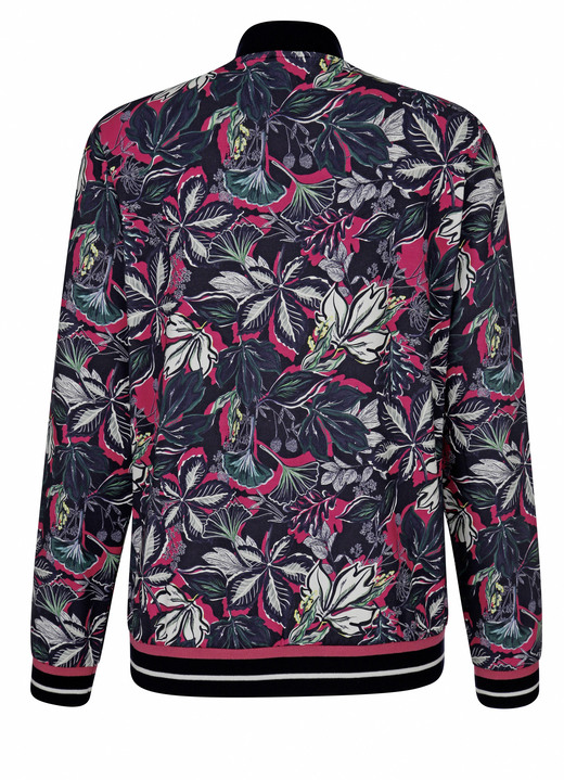 SALE - Sweatjacke mit seitlichen Eingrifftaschen, in Größe 038 bis 044, in Farbe MARINE-FUCHSIA Ansicht 3