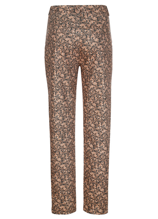 Hosen - Hose mit aparter Dessinierung, in Größe 020 bis 050, in Farbe BRAUN-SCHWARZ Ansicht 2