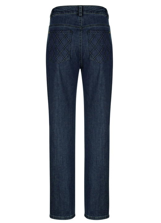 Hosen - Knöchellange Jeans in 5-Pocket-Form Ansicht 2 Hosen - Knöchellange Jeans in 5-Pocket-Form, in Größe 019 bis 052, in Farbe DUNKELBLAU Ansicht 2