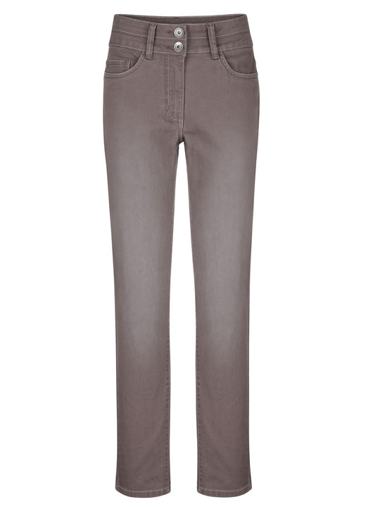 Hosen - Jeans in 5-Pocket-Form Ansicht 3 Hosen - Jeans in 5-Pocket-Form, in Größe 019 bis 052, in Farbe BEERE Ansicht 3