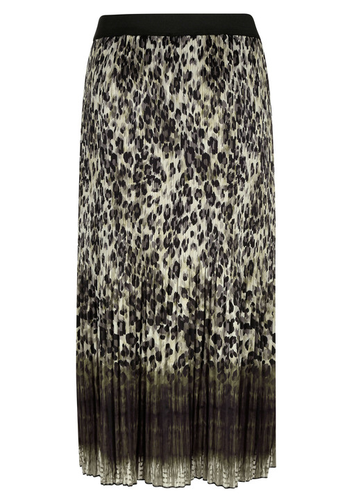 Röcke - Plissee-Rock, in Größe 038 bis 050, in Farbe MOOSGRÜN-SCHWARZ Ansicht 3