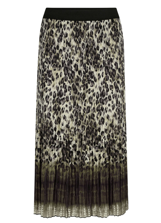 SALE - Plissee-Rock, in Größe 038 bis 050, in Farbe MOOSGRÜN-SCHWARZ Ansicht 2