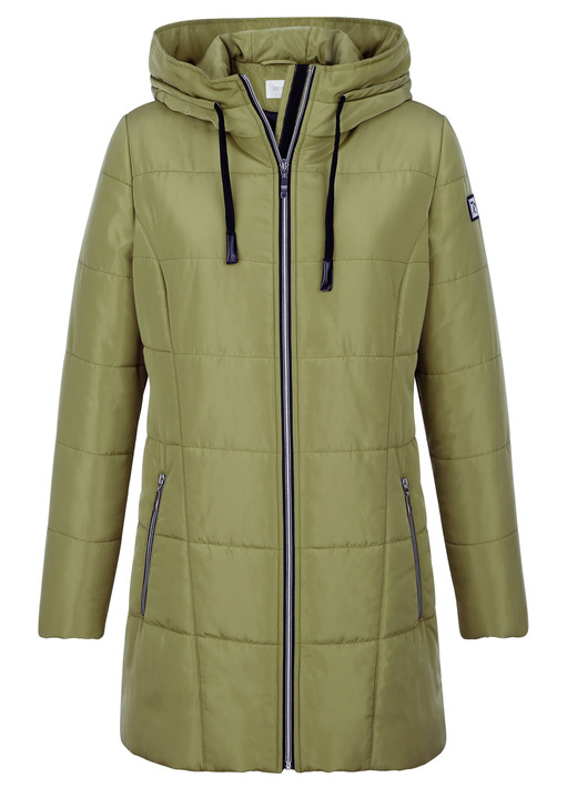 - Steppjacke mit fester Kapuze, in Größe 038 bis 052, in Farbe GRÜN Ansicht 3