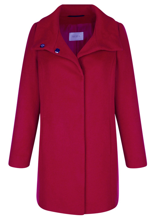 Jacken & Mäntel - Wolljacke mit verdeckter Druckerleiste Ansicht 4 Jacken & Mäntel - Wolljacke mit verdeckter Druckerleiste, in Größe 038 bis 052, in Farbe ROT Ansicht 4