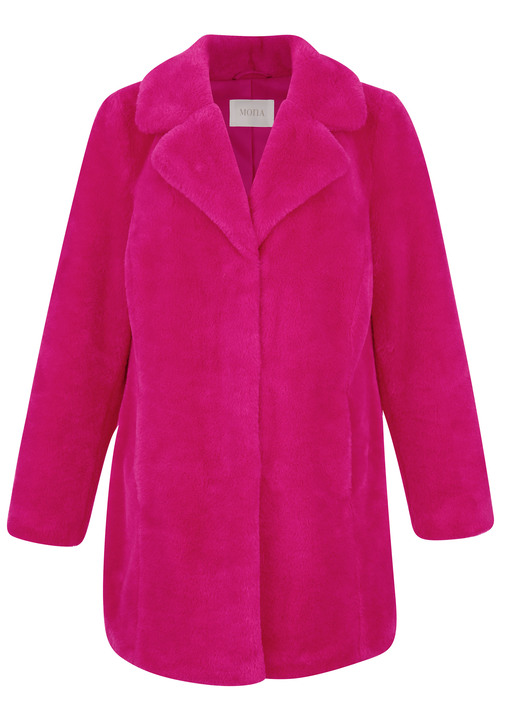 Jacken & Mäntel - Webpelzjacke mit Reverskragen Ansicht 2 Jacken & Mäntel - Webpelzjacke mit Reverskragen, in Größe 020 bis 052, in Farbe FUCHSIA Ansicht 2