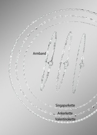Elegantes 6-teiliges Schmuck-Set aus Silber