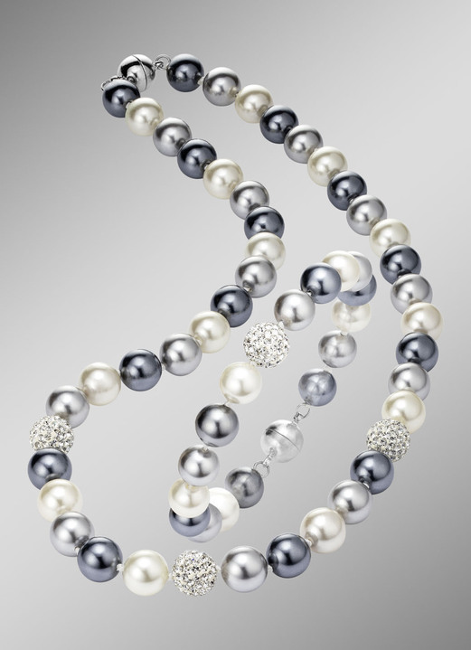 Schmucksets - Wunderschön schimmerndes, 2-teiliges Schmuck-Set, in Farbe WEISS Ansicht 5