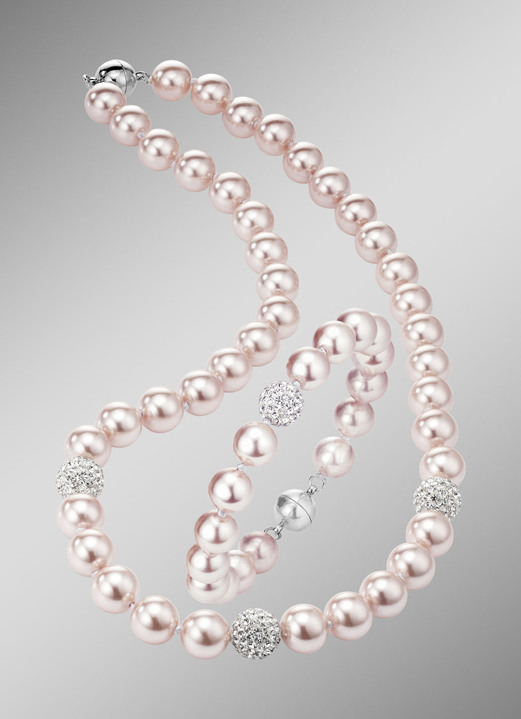 Schmucksets - Wunderschön schimmerndes, 2-teiliges Schmuck-Set, in Farbe WEISS Ansicht 9