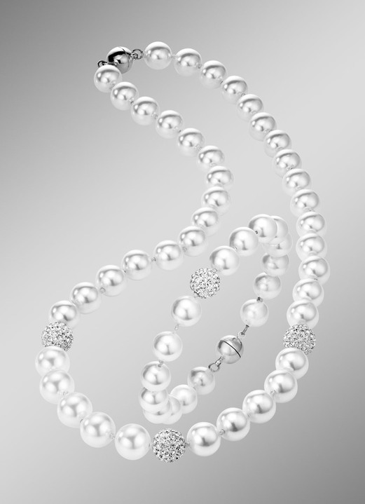 Schmucksets - Wunderschön schimmerndes, 2-teiliges Schmuck-Set, in Farbe WEISS Ansicht 1