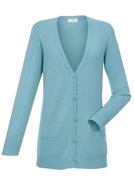 Strickjacken - Strickjacke mit Modal , in Größe 038 bis 052, in Farbe TÜRKIS Ansicht 2