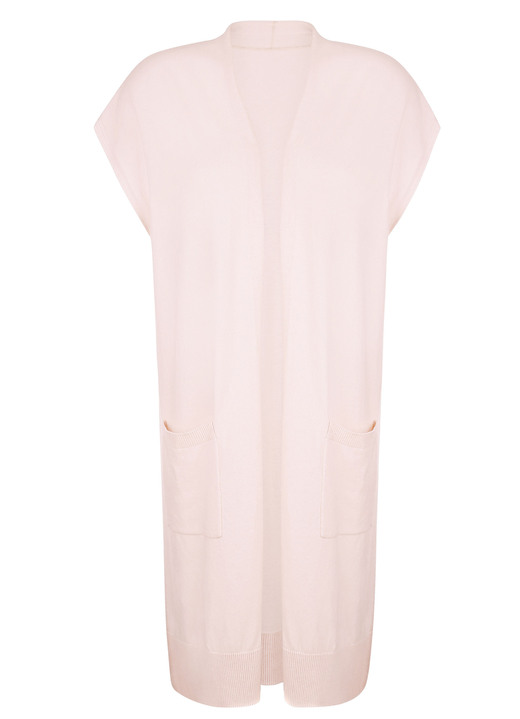 Strickwesten - Long-Strickweste mit Kaschmir Ansicht 3 Strickwesten - Long-Strickweste mit Kaschmir, in Größe 038 bis 052, in Farbe ROSÉ Ansicht 3