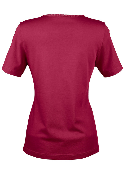 Shirts - Shirt mit hohem Tragekomfort in 7 Farben, in Größe 040 bis 052, in Farbe ROT Ansicht 3