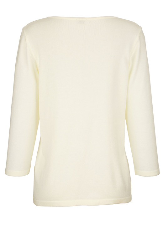3/4-Arm - Pullover mit Modal, in Größe 038 bis 052, in Farbe NATUR Ansicht 3