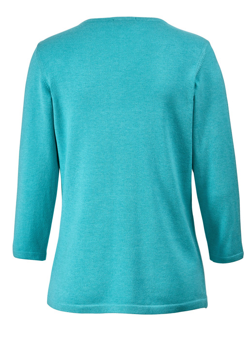 3/4-Arm - Pullover mit Modal, in Größe 038 bis 052, in Farbe TÜRKIS Ansicht 3